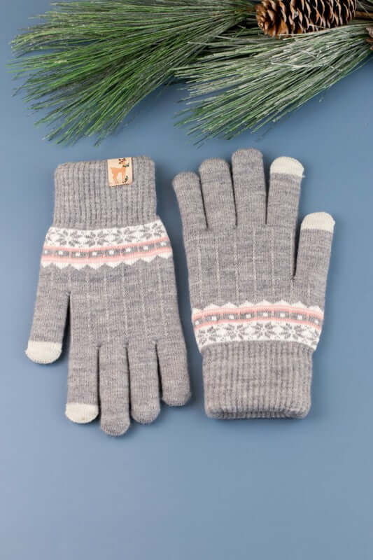 Nordic Accent Touch Gloves - Stylish & Warm, Gloves, $ 19.00, A Moment Of Now™