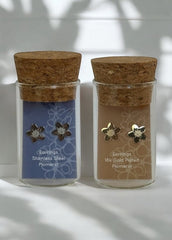 Plumeria Flower Studs - Hypoallergenic Mini Earrings