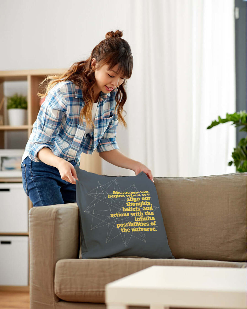 Manifestation Inspiration Quote Throw Pillow, Throw Pillows, $ 45.00, A Moment Of Now™