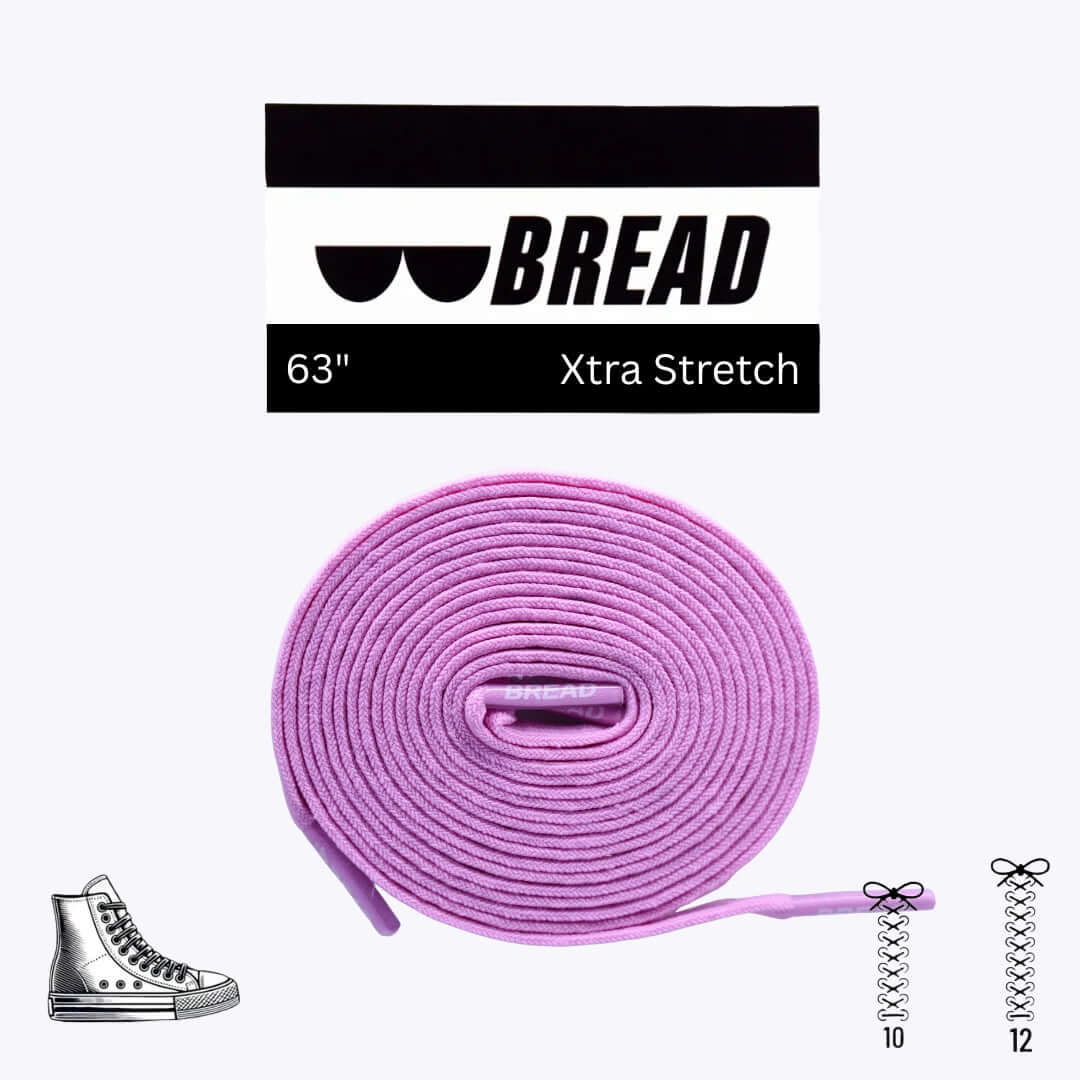 Pretty Pink Bread Laces Elastic Shoelaces