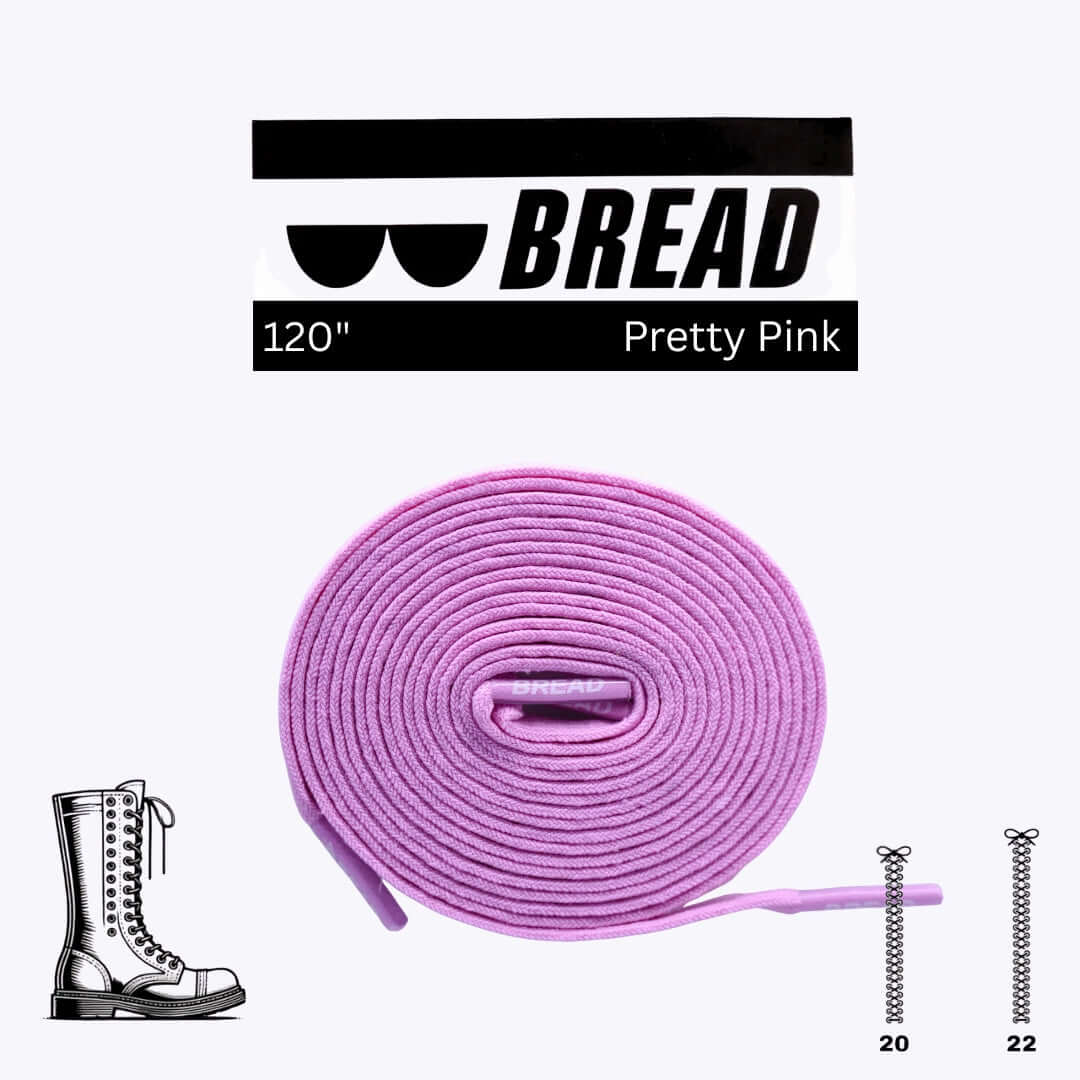 Pretty Pink Bread Laces Elastic Shoelaces