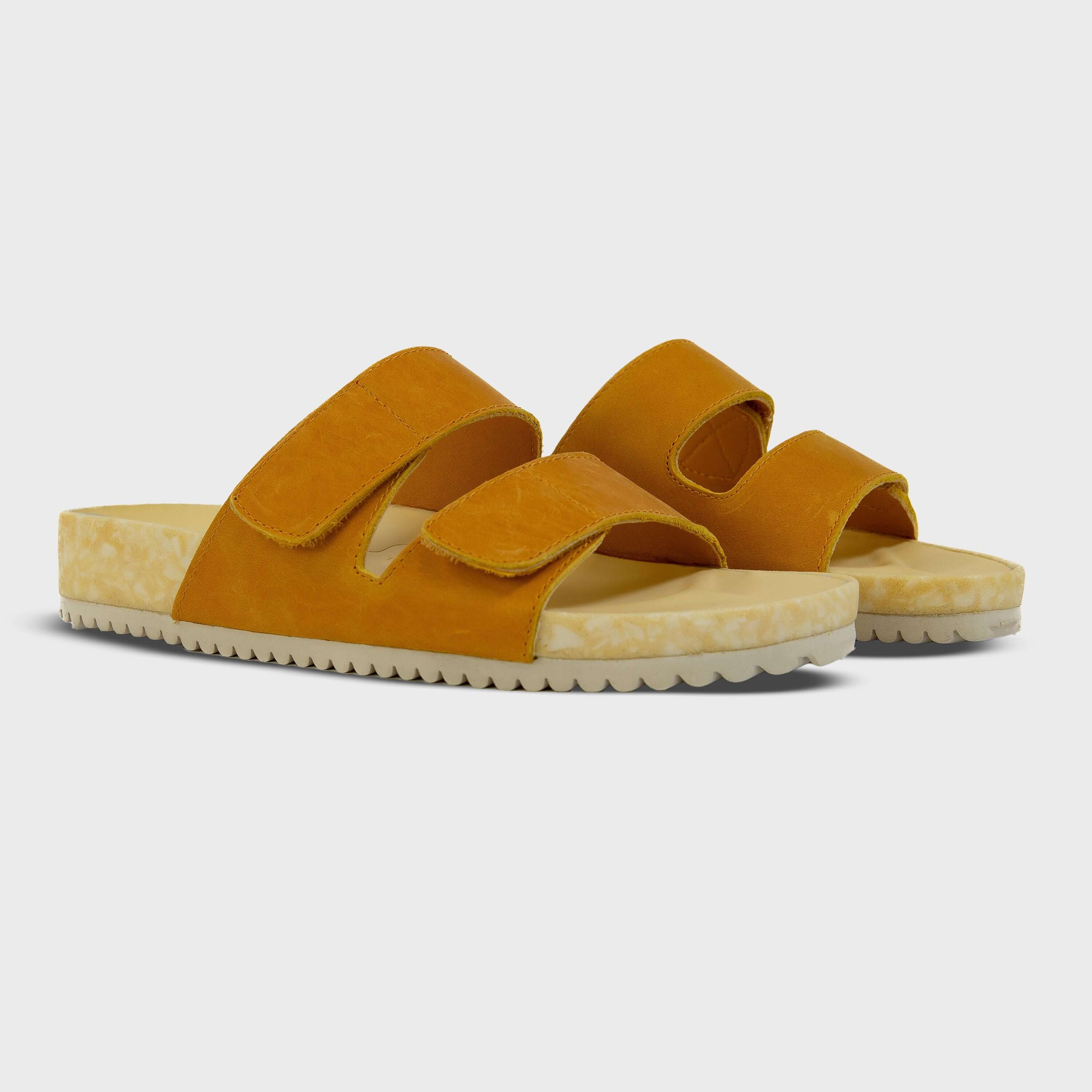 Riviera Leather Eva Sandals - Chamois | Sustainable Comfort Sandals, Sandals, $ 105.00, A Moment Of Now™