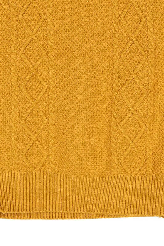 Mustard Round Neck Vest Sweater. Size Samll