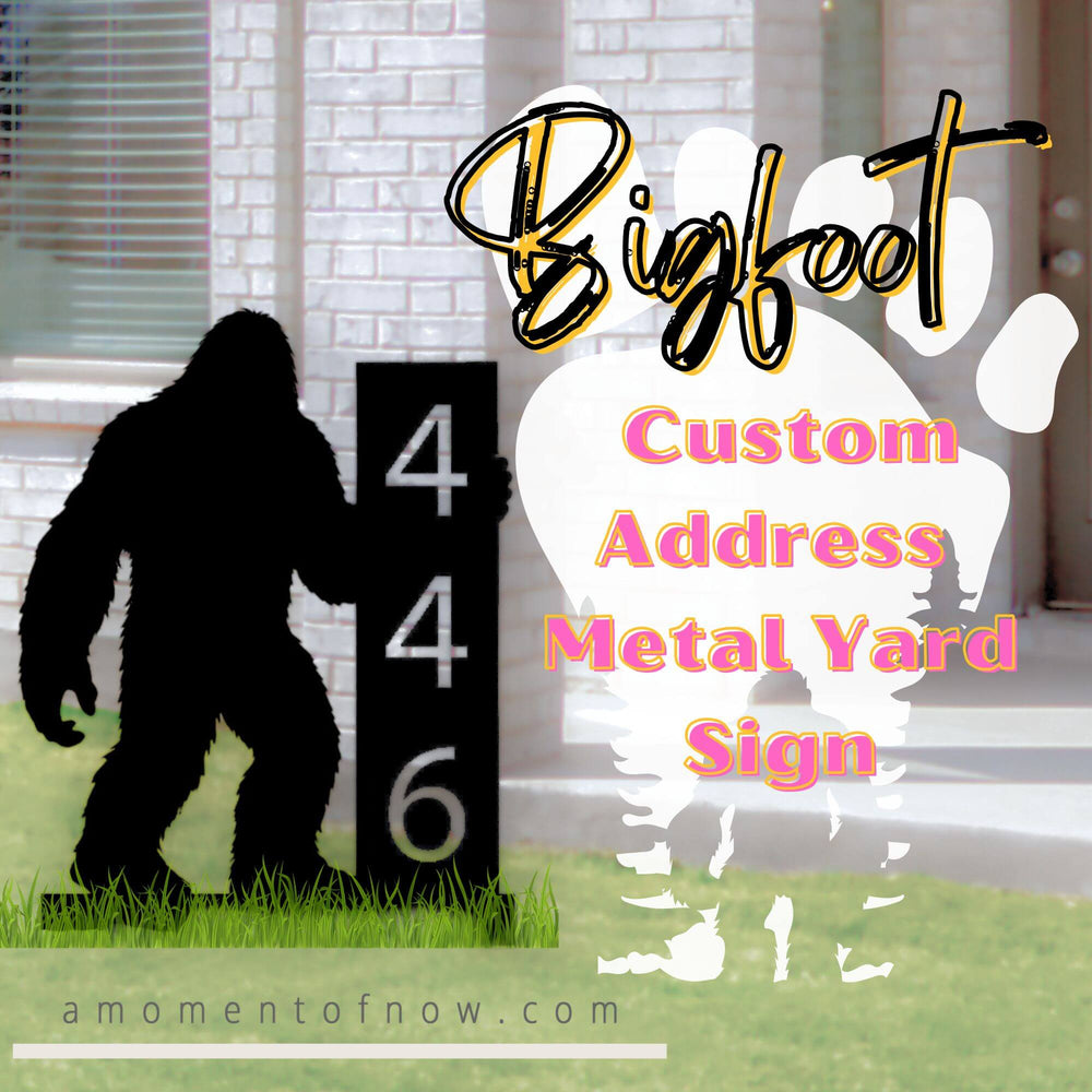 Custom Bigfoot House Number Package - Unique Address Sign, Metal Signs, $ 62.95, A Moment Of Now™