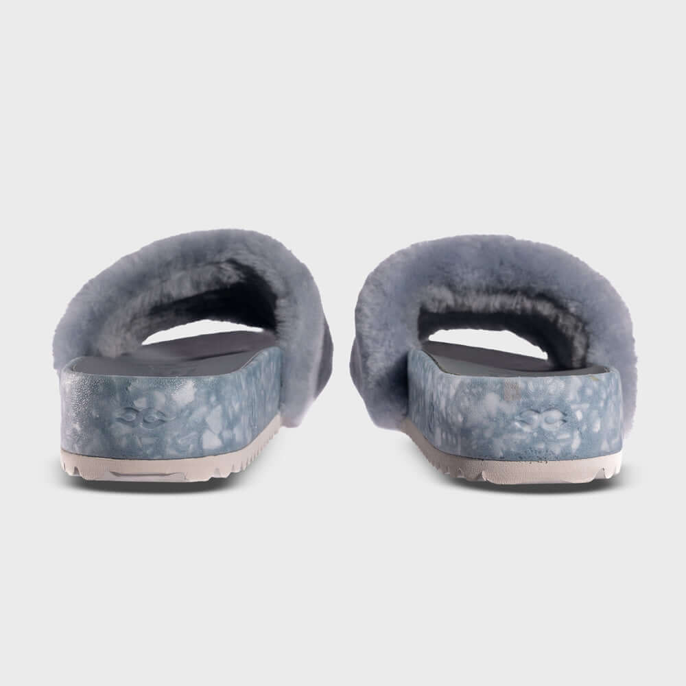 San Ysidro Slide - Fog | Luxurious Shearling Sheepskin Sandals, Sandals, $ 90.00, A Moment Of Now™