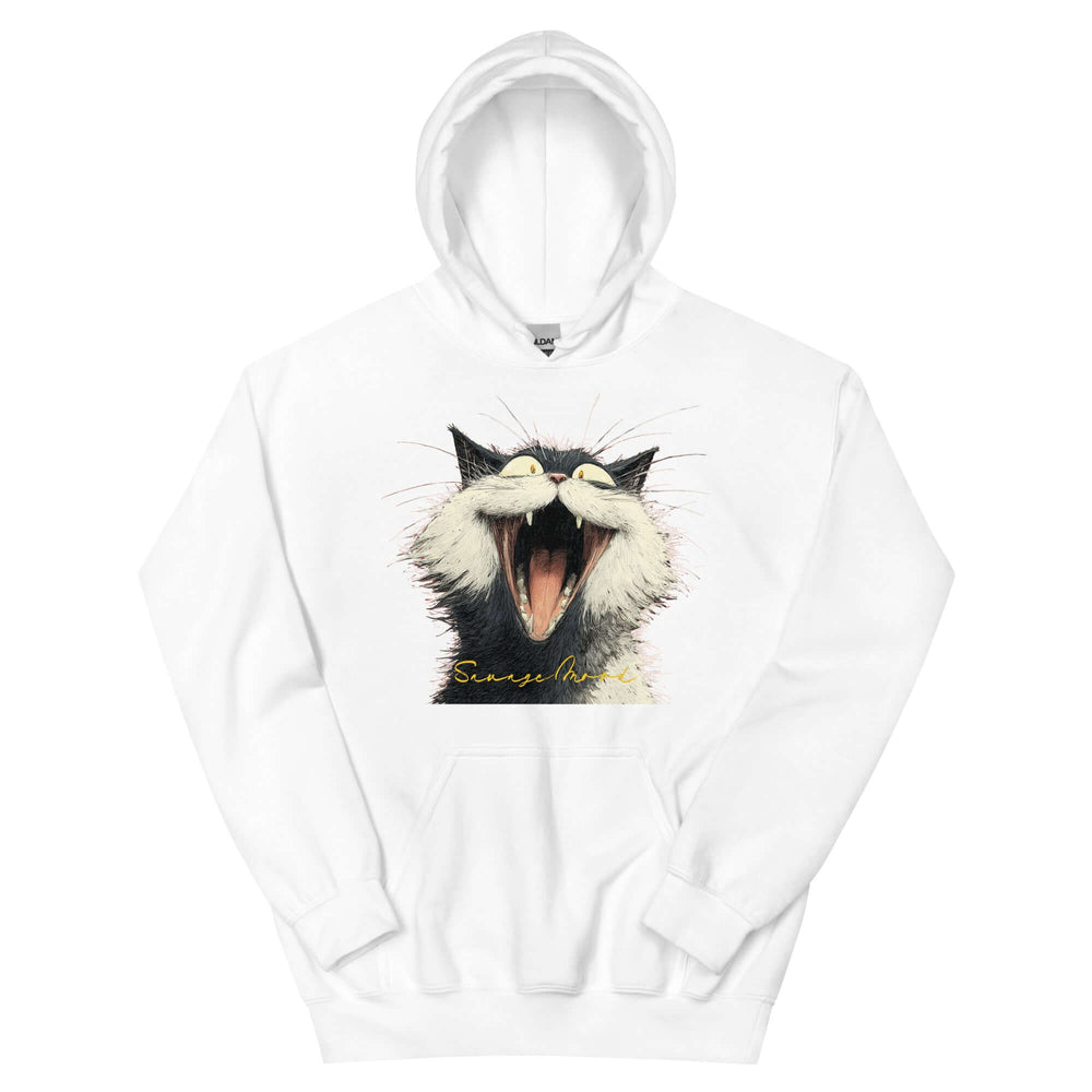 Savage Cat Vibes Hoodie - Bold Graphic Streetwear, Hoodies, $ 48.00, A Moment Of Now™