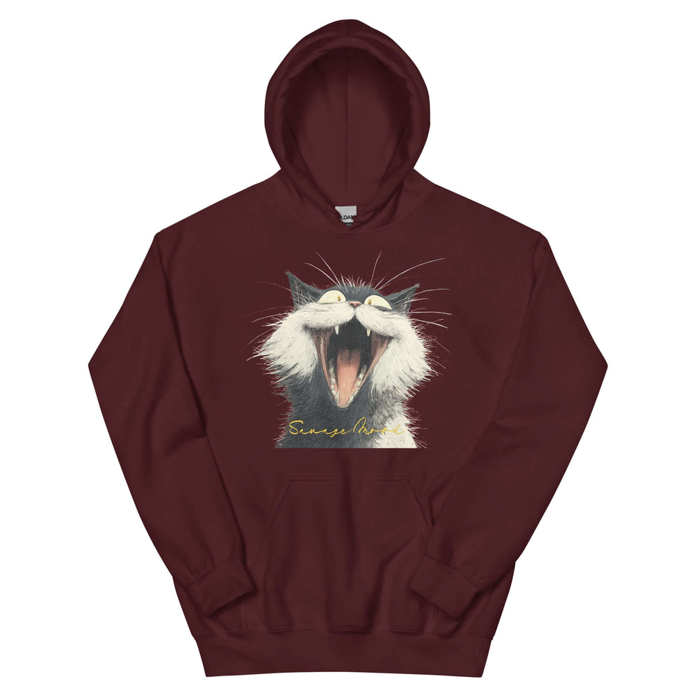 Savage Cat Vibes Hoodie - Bold Graphic Streetwear, Hoodies, $ 48.00, A Moment Of Now™