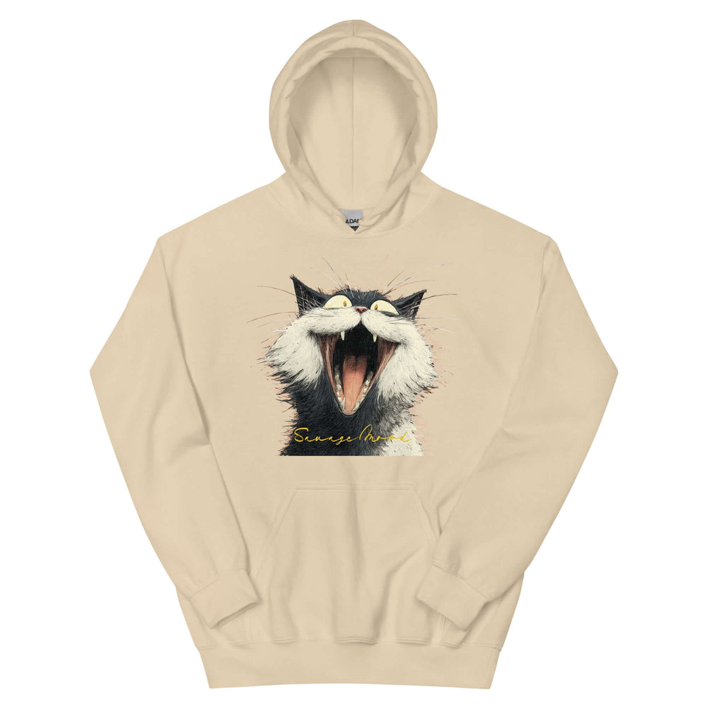 Savage Cat Vibes Hoodie - Bold Graphic Streetwear, Hoodies, $ 48.00, A Moment Of Now™