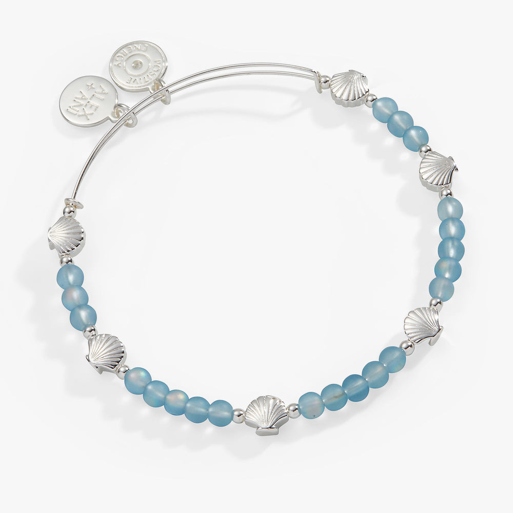 Shell Motif Beaded Charm Bangle, Bracelets, $ 13.90, A Moment Of Now™