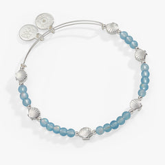 Shell Motif Beaded Charm Bangle, Bracelets, $ 13.90, A Moment Of Now™