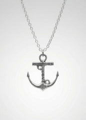 Silver Anchor Love Engraved Pendant Necklace , Necklace, $ 12.99, A Moment Of Now™