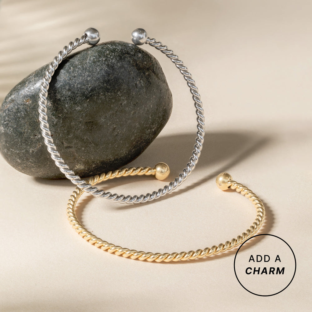 French Rope Charm Bracelet Cuff, Bracelets, $ 28.00, A Moment Of Now™