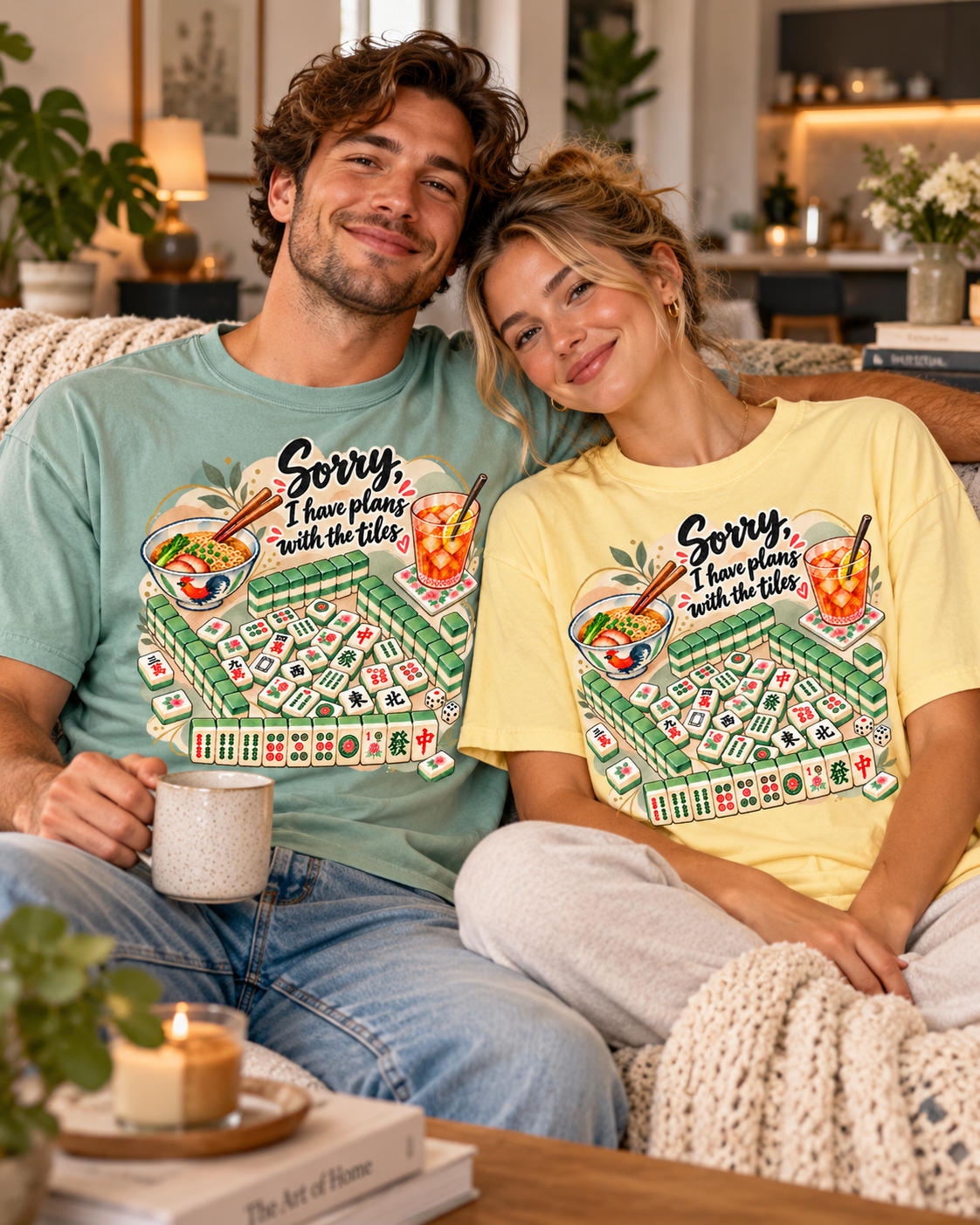 Sorry I Have Plans with the Tiles Mahjong T-shirt lifestyle view 5
