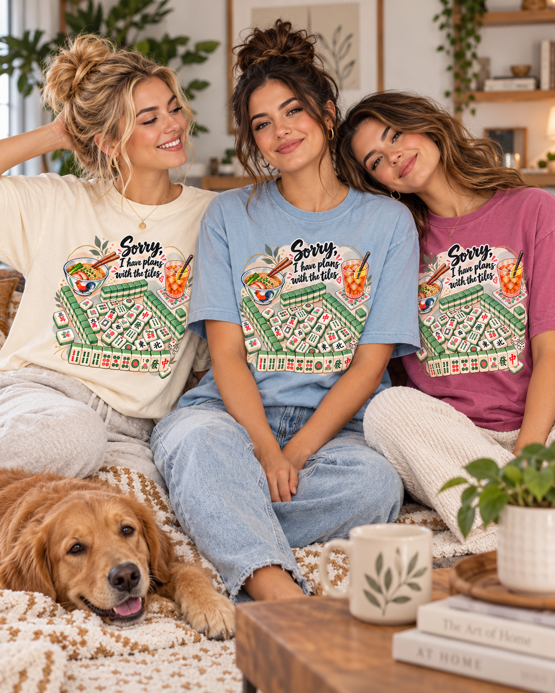 Sorry I Have Plans with the Tiles Mahjong T-shirt lifestyle view 10