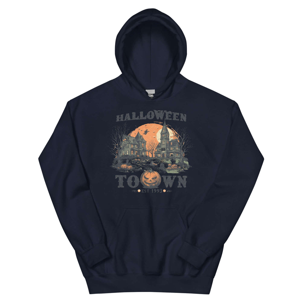 Spooky Halloween Haunted Town Hoodie - Embrace the Eerie, Hoodies, $ 47.00, A Moment Of Now™