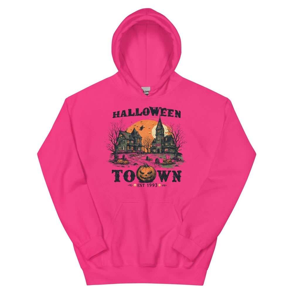 Spooky Halloween Haunted Town Hoodie - Embrace the Eerie, Hoodies, $ 47.00, A Moment Of Now™