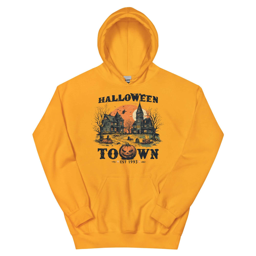 Spooky Halloween Haunted Town Hoodie - Embrace the Eerie, Hoodies, $ 47.00, A Moment Of Now™
