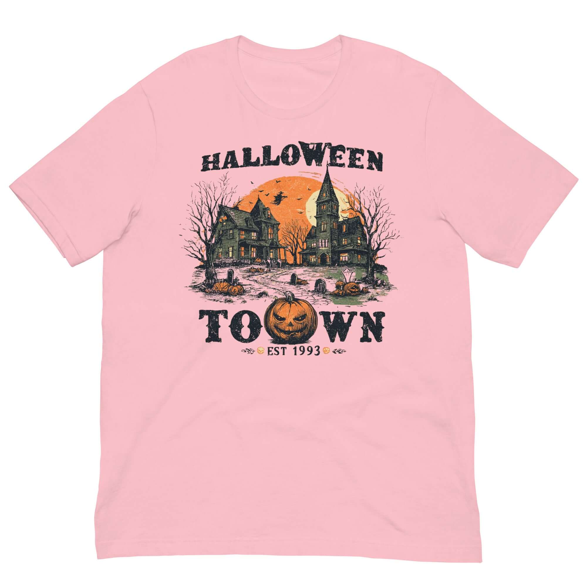 Spooky Halloween Haunted Town T-shirt Tee for Eerie Celebrations, T-shirts, $ 24.50, A Moment Of Now™