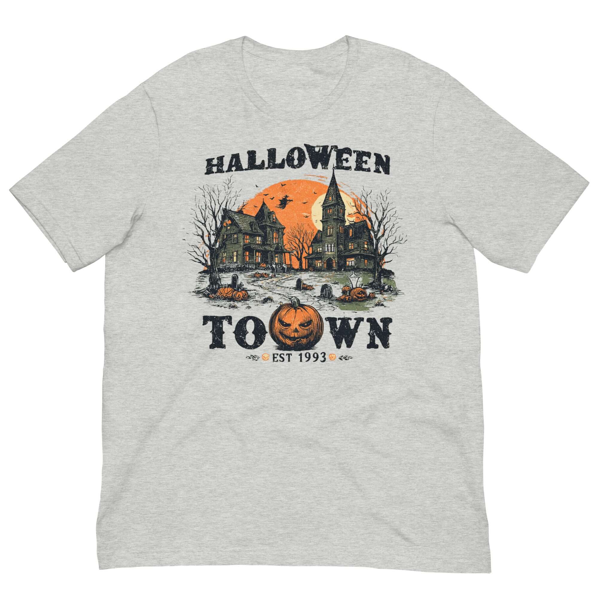 Spooky Halloween Haunted Town T-shirt Tee for Eerie Celebrations, T-shirts, $ 24.50, A Moment Of Now™