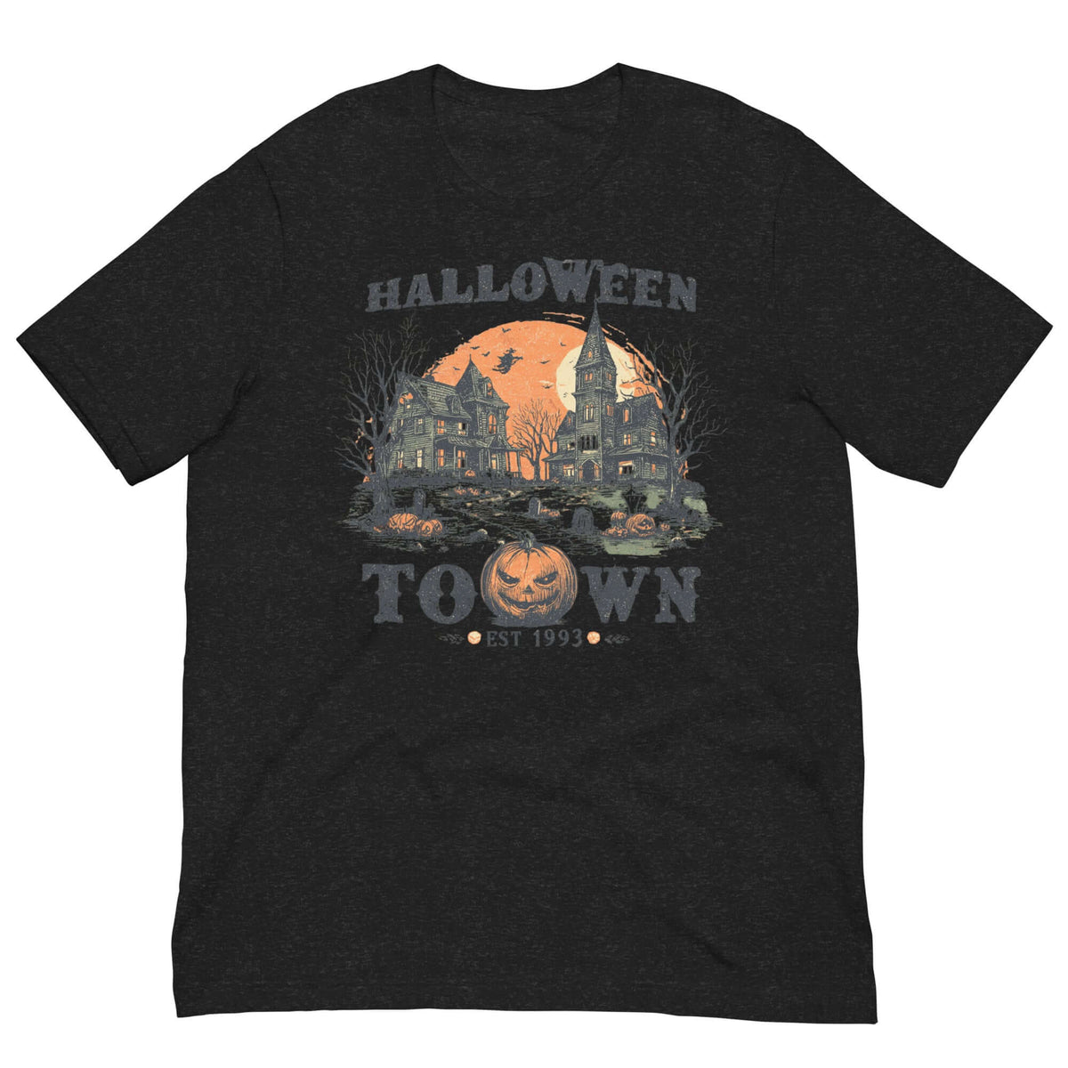 Spooky Halloween Haunted Town T-shirt Tee for Eerie Celebrations, T-shirts, $ 24.50, A Moment Of Now™