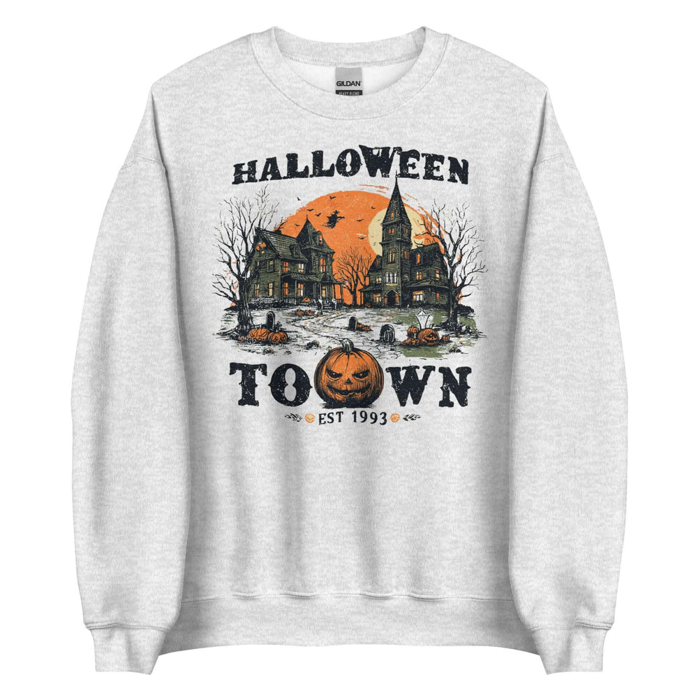 Spooky Halloween Haunted Town Sweatshirt for Fall, Sweatshirts, $ 38.00, A Moment Of Now™