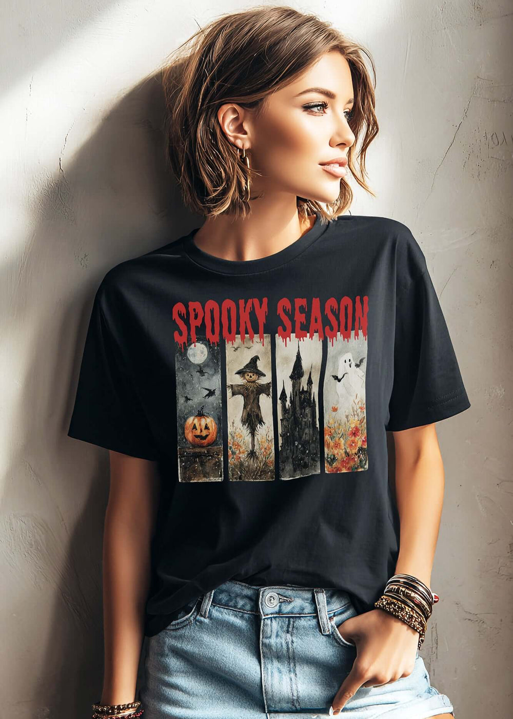 Spooky Season Halloween Graphic T-Shirt - Perfect for Fall, T-shirts, $ 24.50, A Moment Of Now™