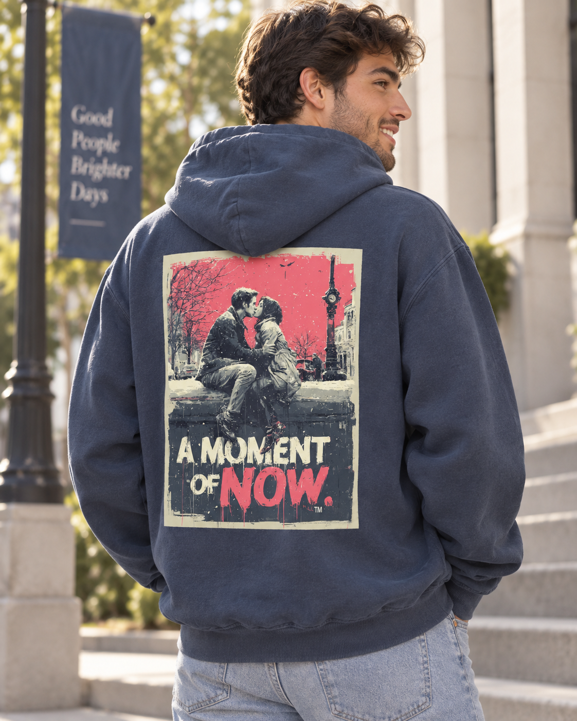 A Stolen Moment Hoodie — Garment-Dyed Graphic Pullover