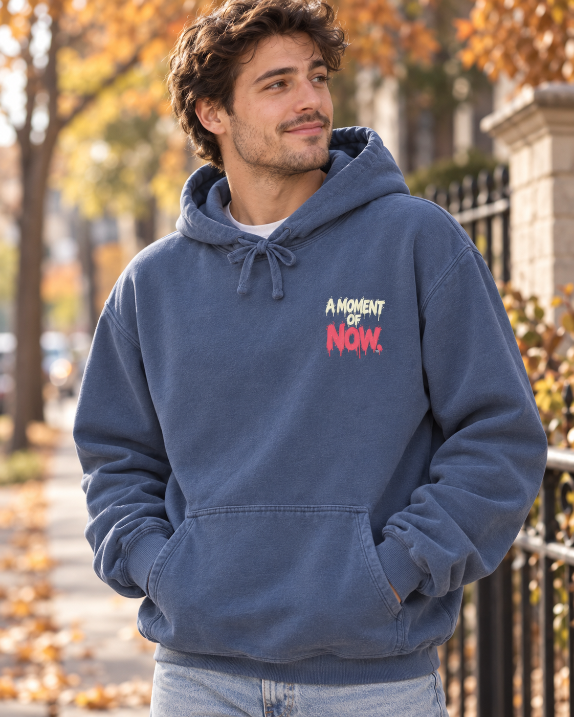 A Stolen Moment Hoodie — Garment-Dyed Graphic Pullover