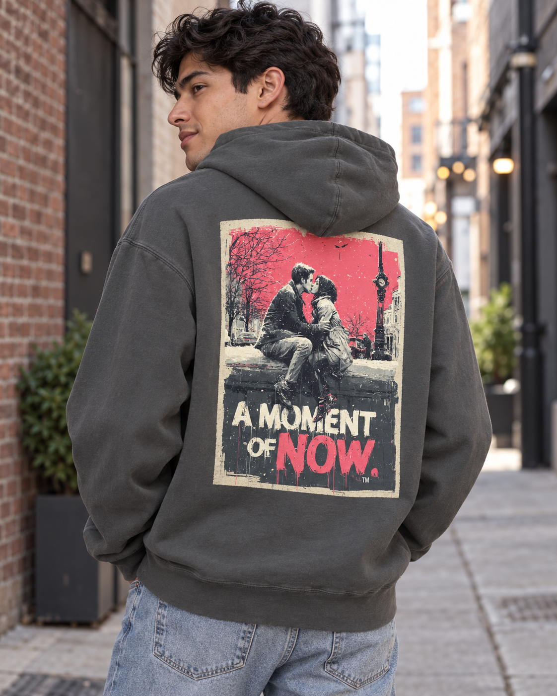 A Stolen Moment Hoodie — Garment-Dyed Graphic Pullover