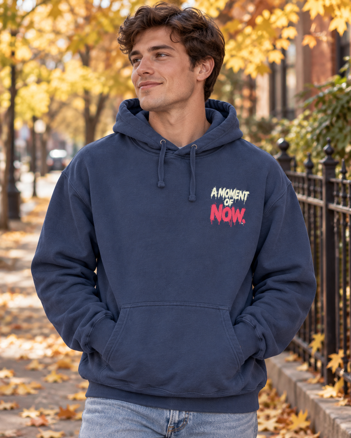 A Stolen Moment Hoodie — Garment-Dyed Graphic Pullover