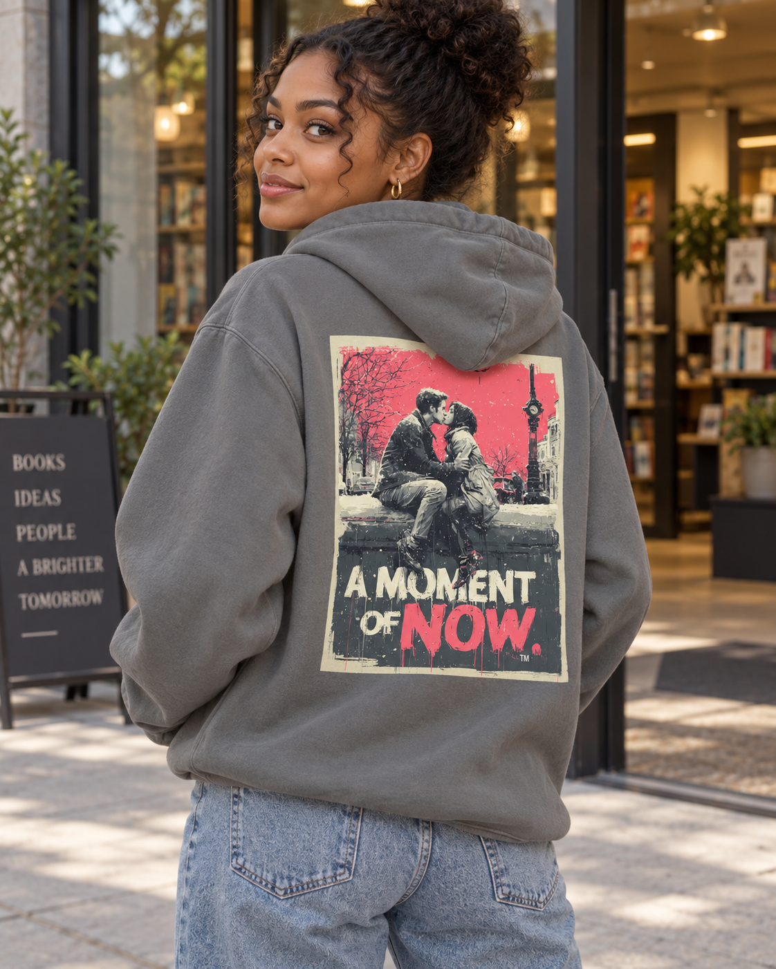 A Stolen Moment Hoodie — Garment-Dyed Graphic Pullover