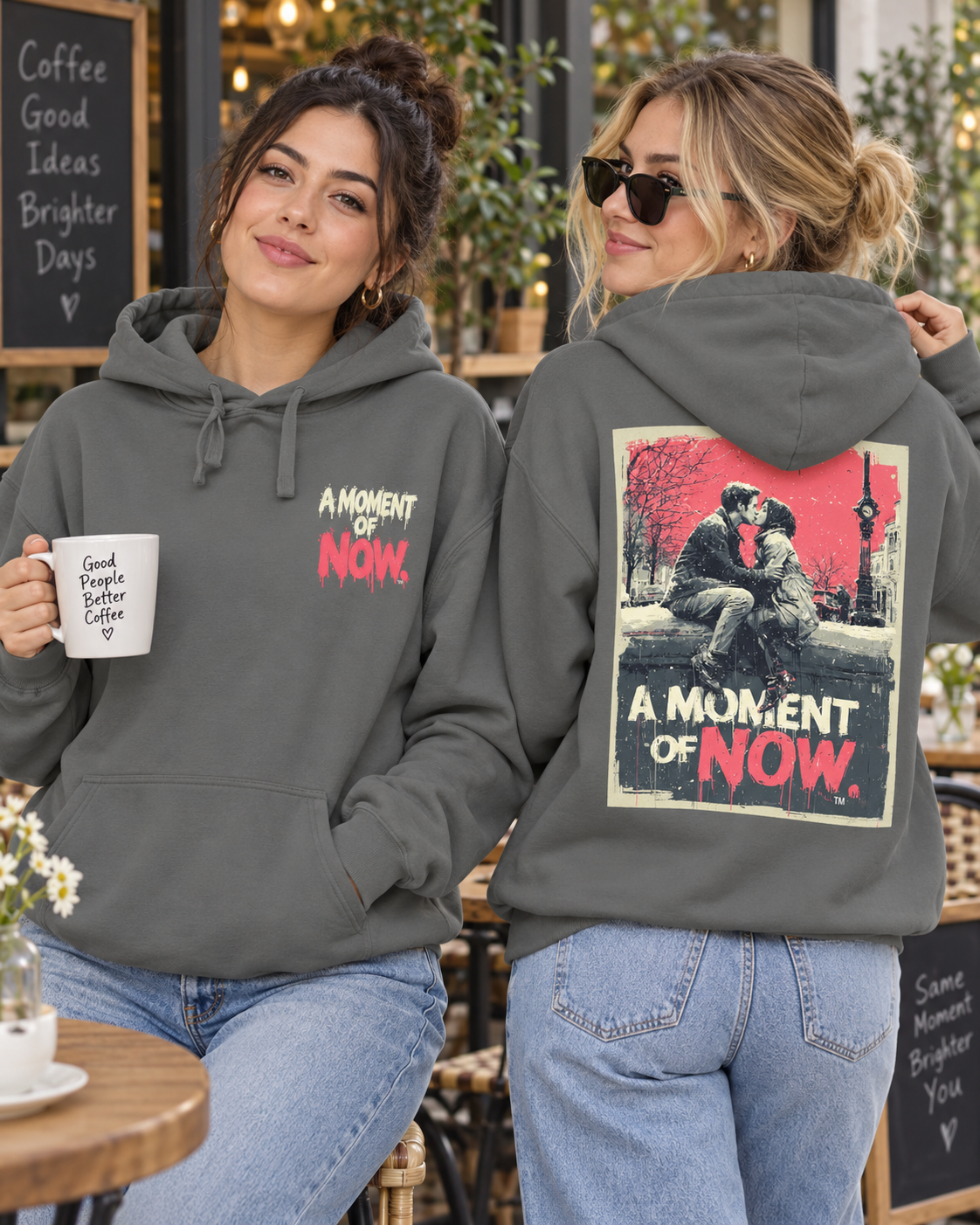 A Stolen Moment Hoodie — Garment-Dyed Graphic Pullover