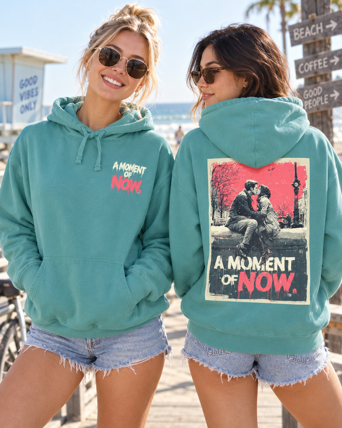 A Stolen Moment Hoodie — Garment-Dyed Graphic Pullover
