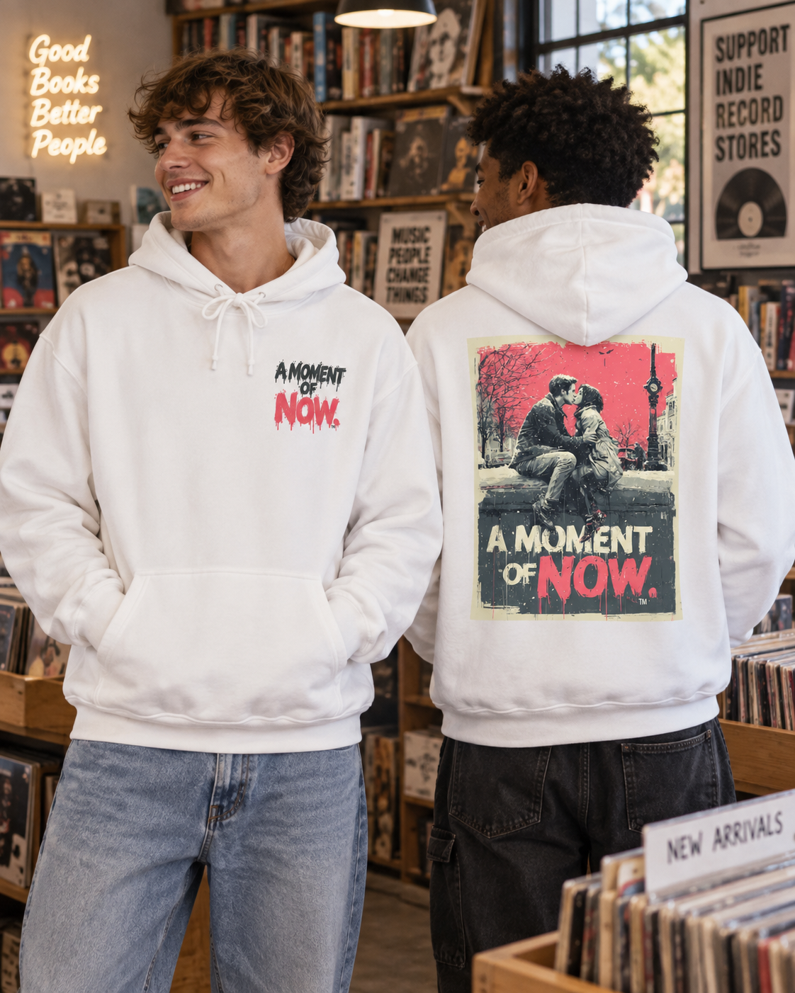 A Stolen Moment Hoodie — Garment-Dyed Graphic Pullover