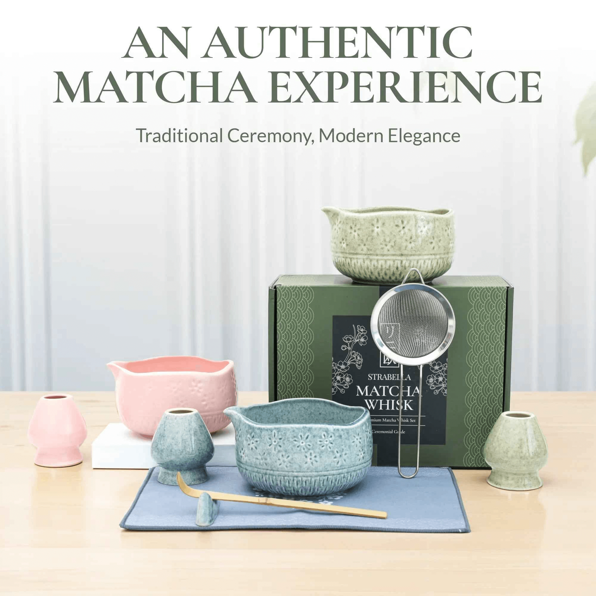 Strabella Matcha Whisk Set | Premium Bamboo & Ceramic Bowl, Bowls, $ 52.99, A Moment Of Now™