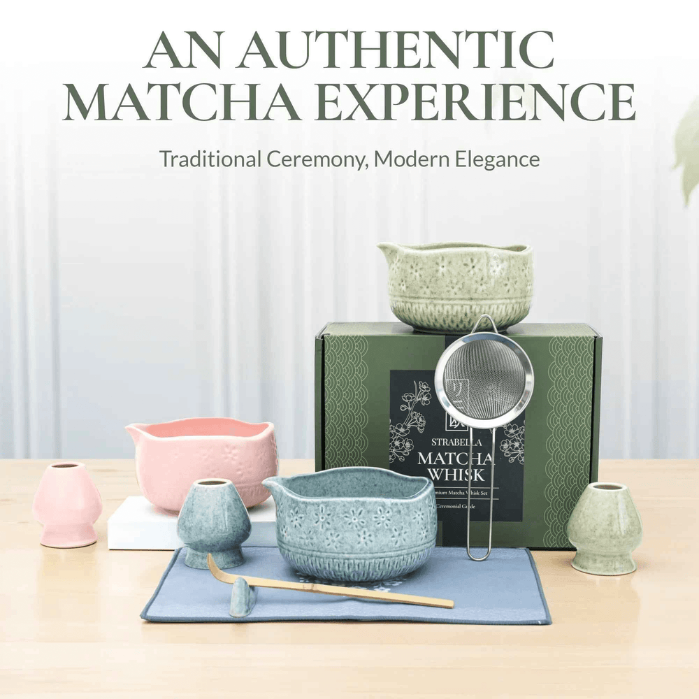 Strabella Matcha Whisk Set | Premium Bamboo & Ceramic Bowl, Bowls, $ 52.99, A Moment Of Now™