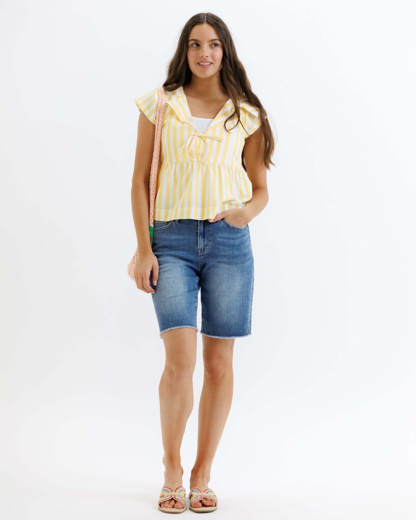 Sunshine Stripe Top, Tops, $ 50.00, A Moment Of Now™