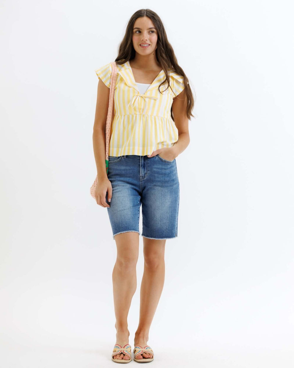 Sunshine Stripe Top, Tops, $ 50.00, A Moment Of Now™