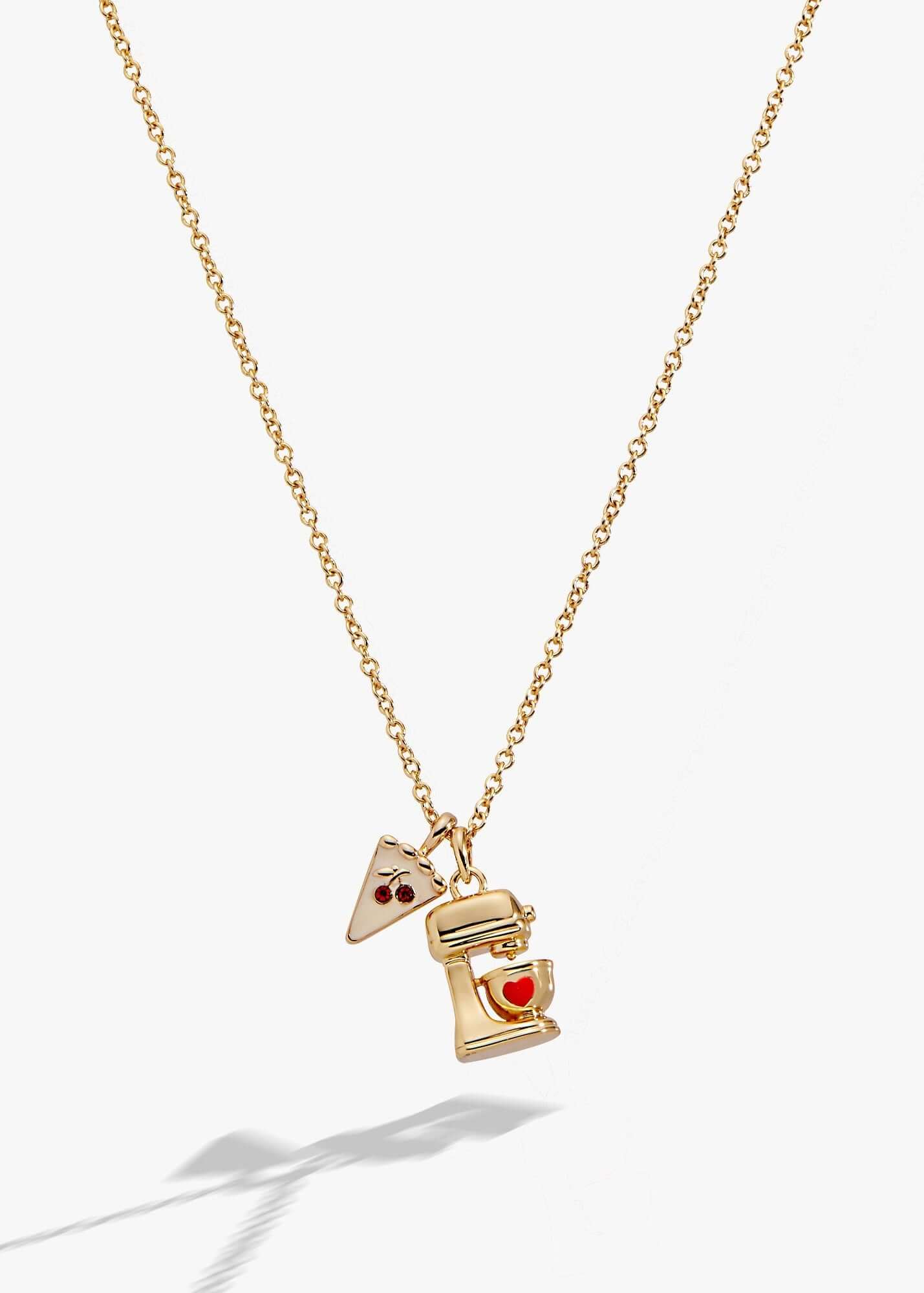 Sweet Shop Pie and Kitchen Mixer Charm Pendant Necklace