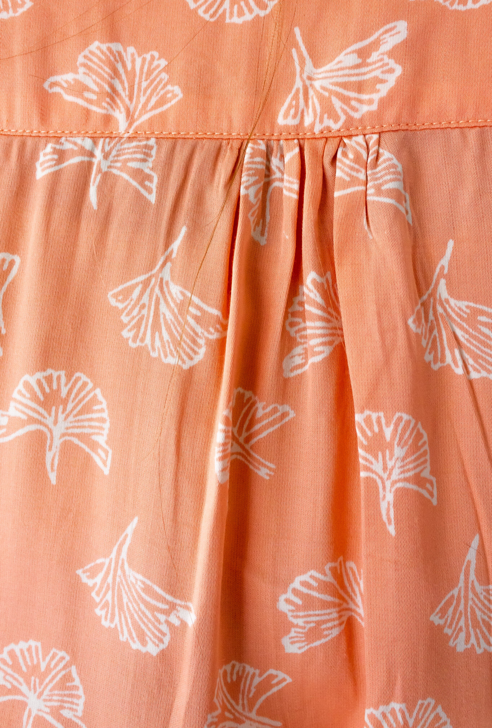 Ginkgo Leaf Shirtdress in Peach + Cream | Boutique In USA, Dresses, $ 140.00, A Moment Of Now™