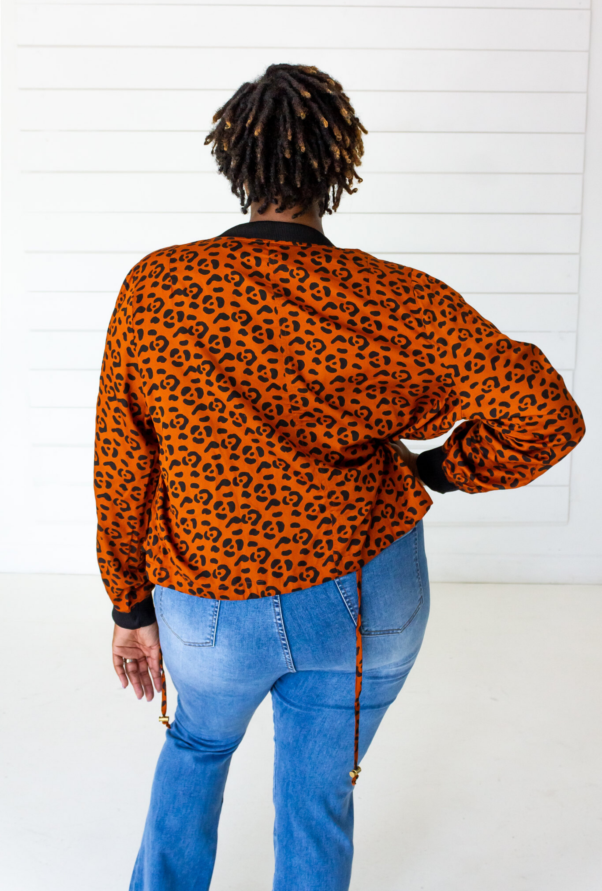 Leopard Bomber in Sienna + Black | Boutique In USA, Jackets, $ 130.00, A Moment Of Now™