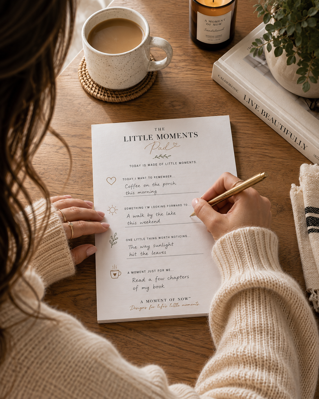 The Little Moments Pad — Mindful Daily Reflection Notepad