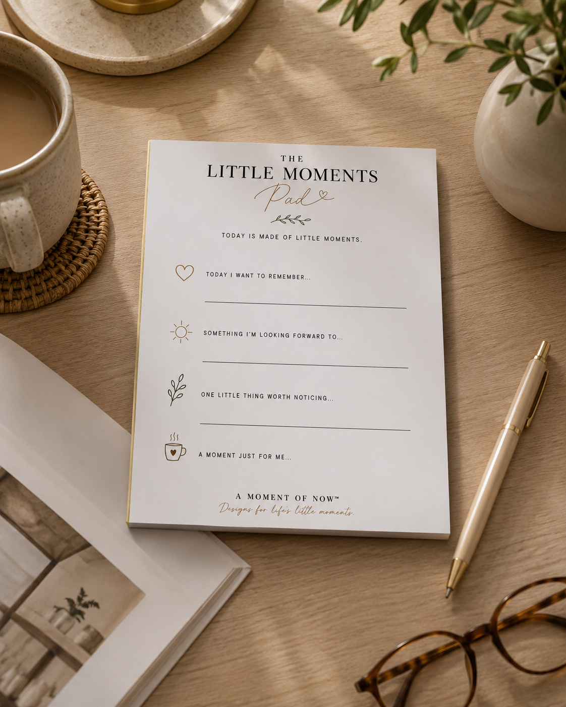 The Little Moments Pad — Mindful Daily Reflection Notepad