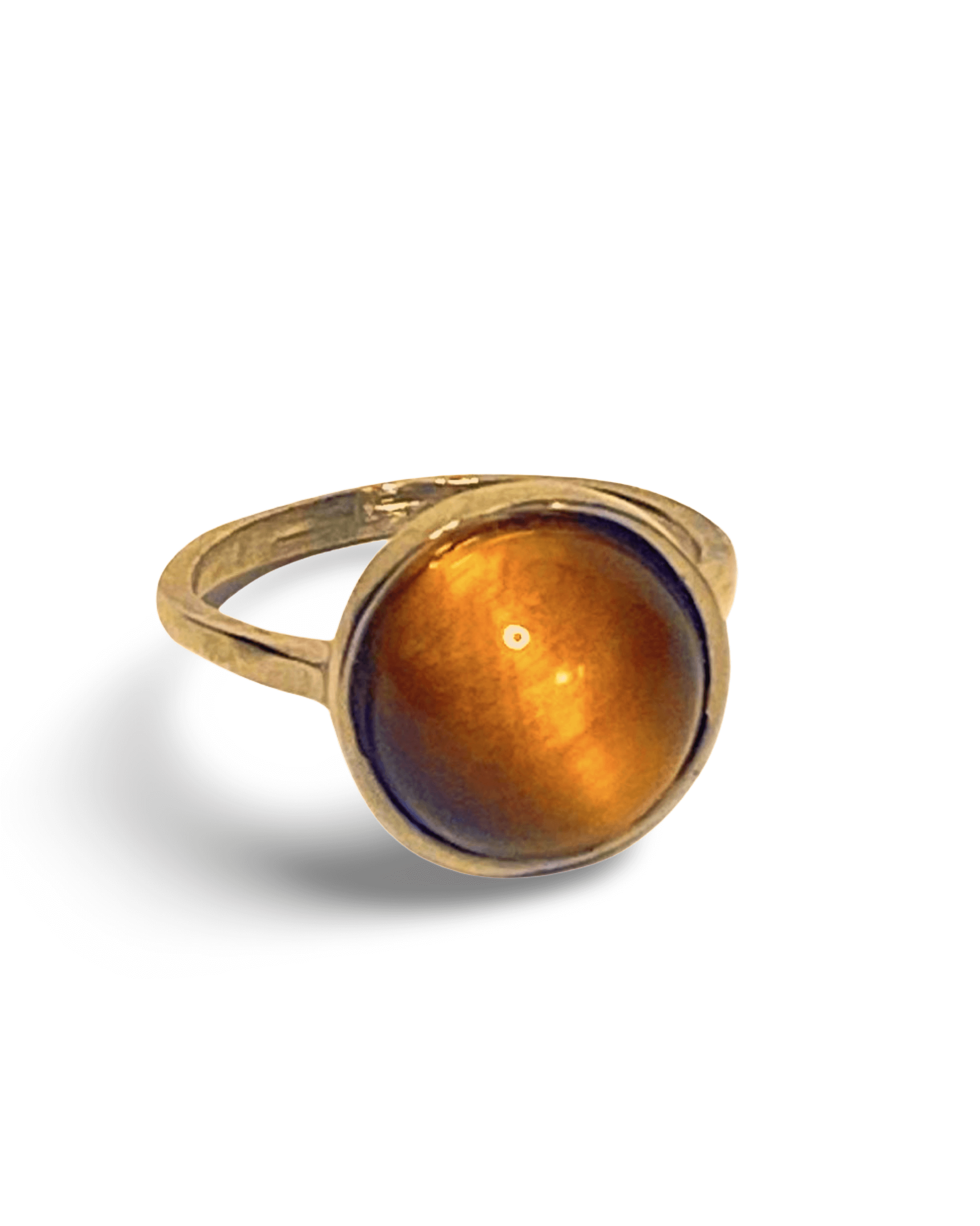 Tiger’s Eye Gemstone Round Ring - Urban Charm, Rings, $ 65.00, A Moment Of Now™