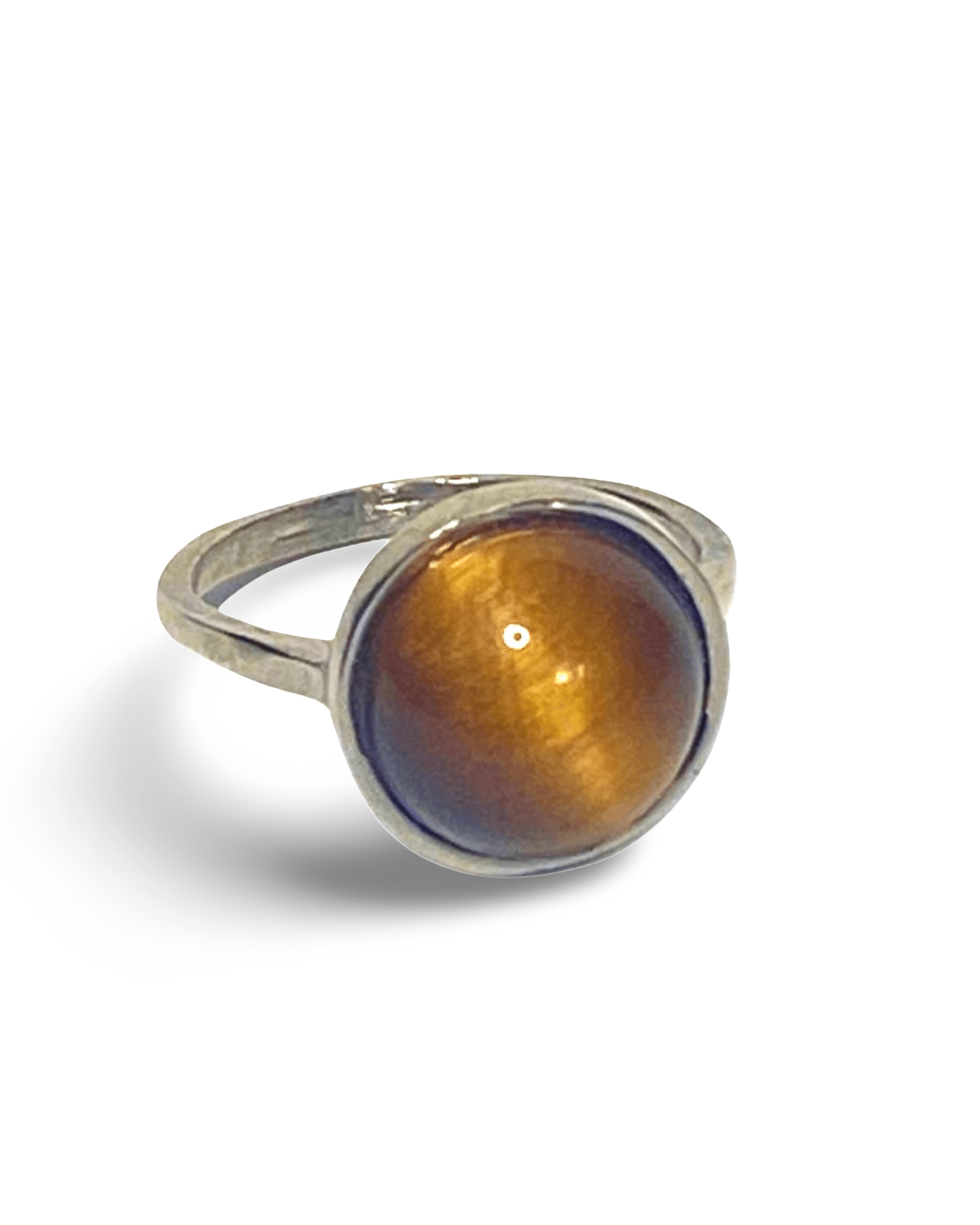 Tiger’s Eye Gemstone Round Ring - Urban Charm, Rings, $ 65.00, A Moment Of Now™