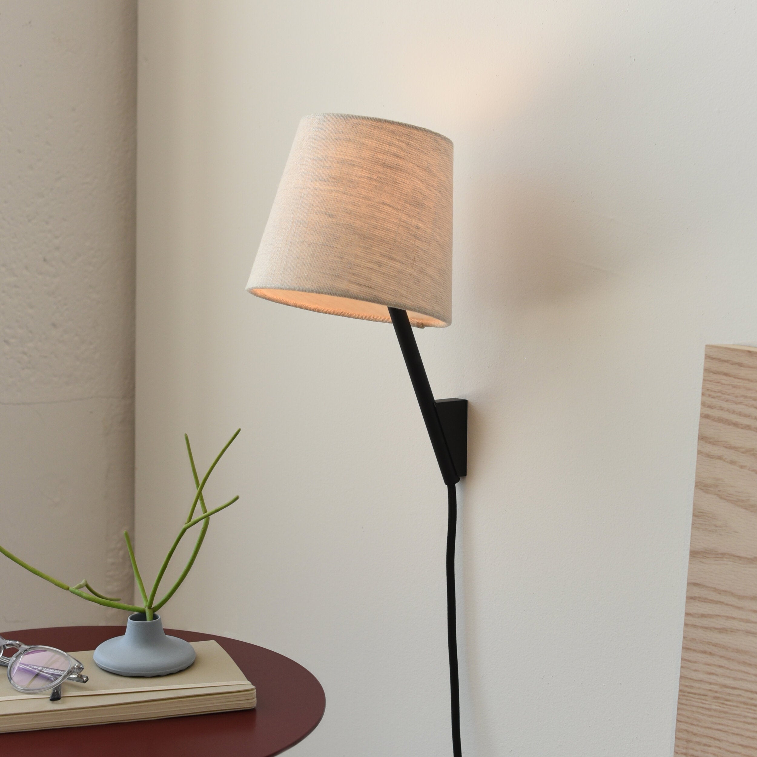Tokyo Plug-In Wall Sconce Lamp with Organic Cotton Shade | Handmade in USA, Lamps, $ 319.00, A Moment Of Now™