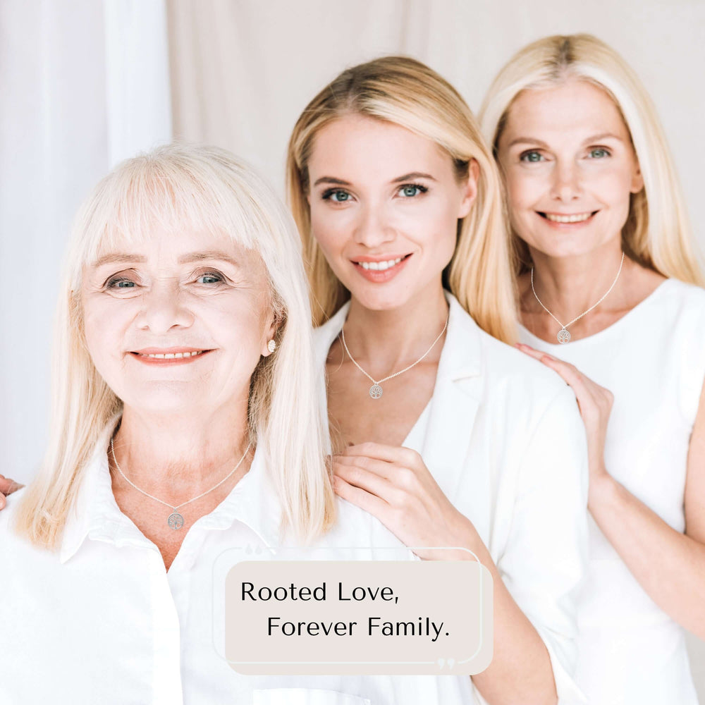 Silver Tree of Life Family Pendant Necklace, Necklaces, $ 14.99, A Moment Of Now™