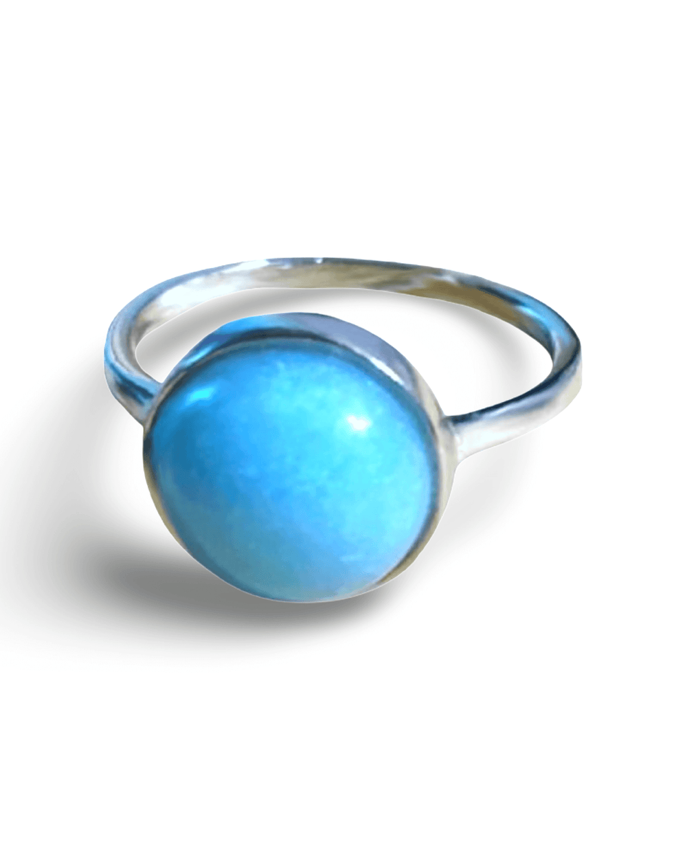 Turquoise Gemstone Round Ring - Urban Charm, Rings, $ 65.00, A Moment Of Now™