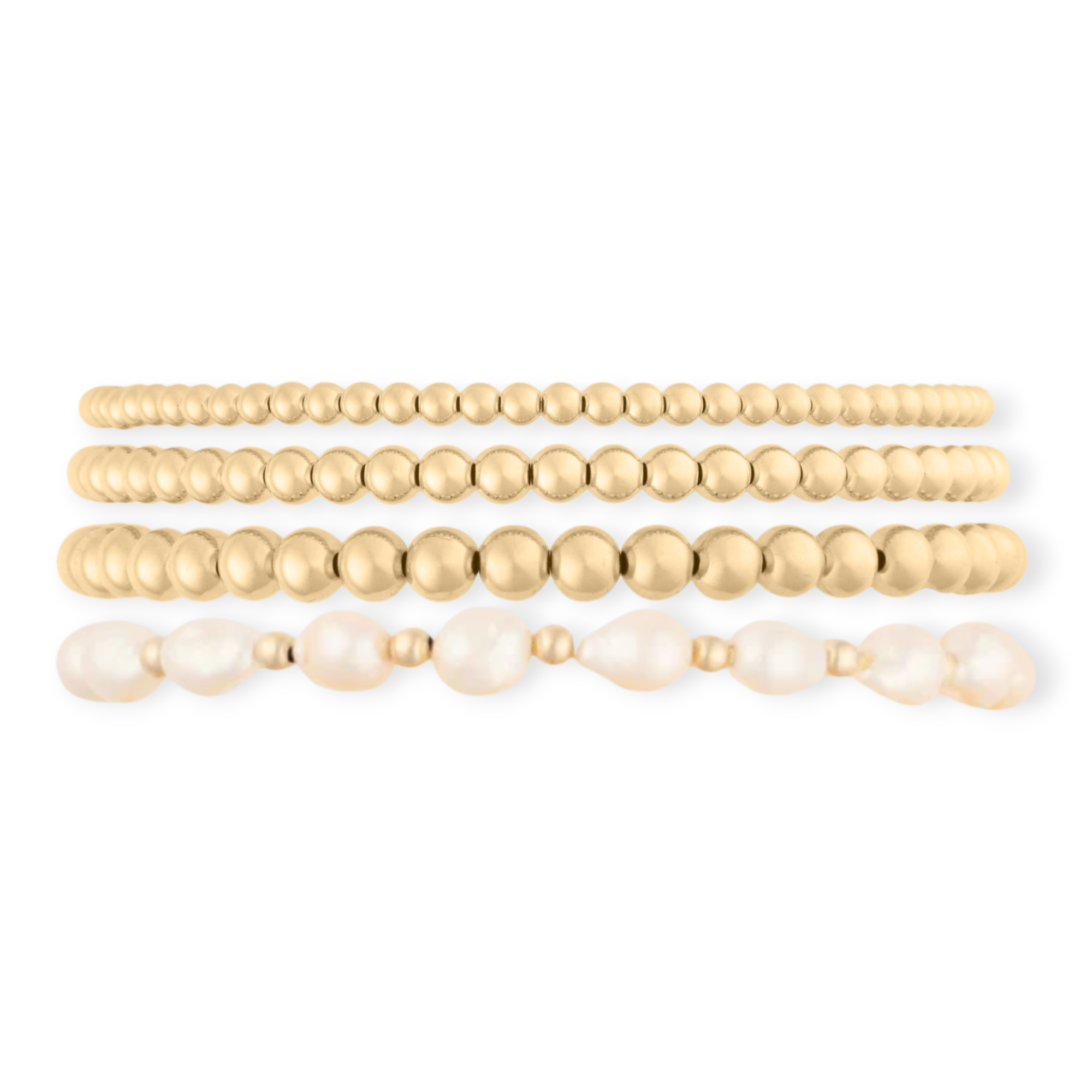 baroque juno bracelet four stack (3+4+5+7mm), Bracelets, $ 236.00, A Moment Of Now™