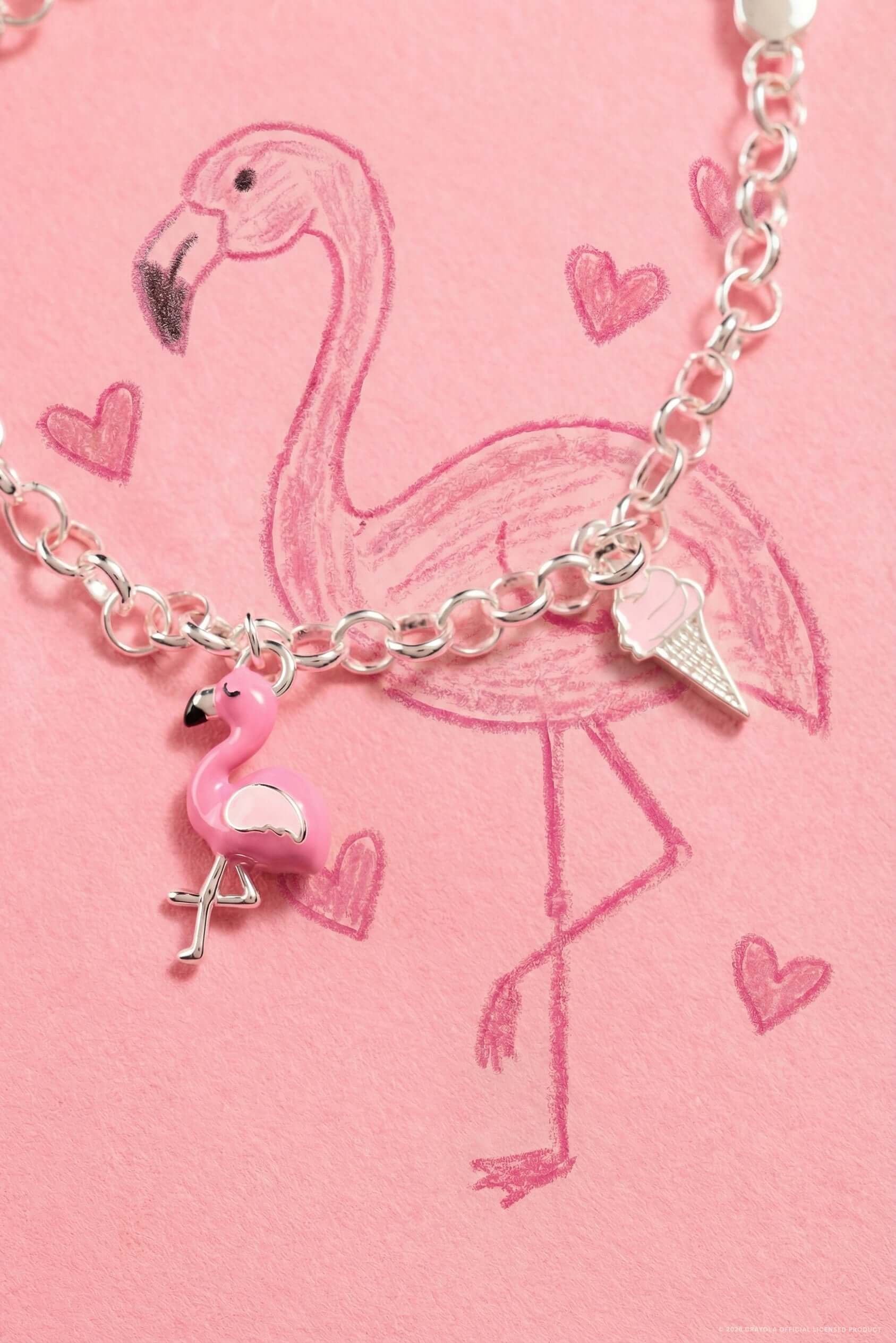 Crayola Fan Favorites Tickle Me Pink Charm Bracelet